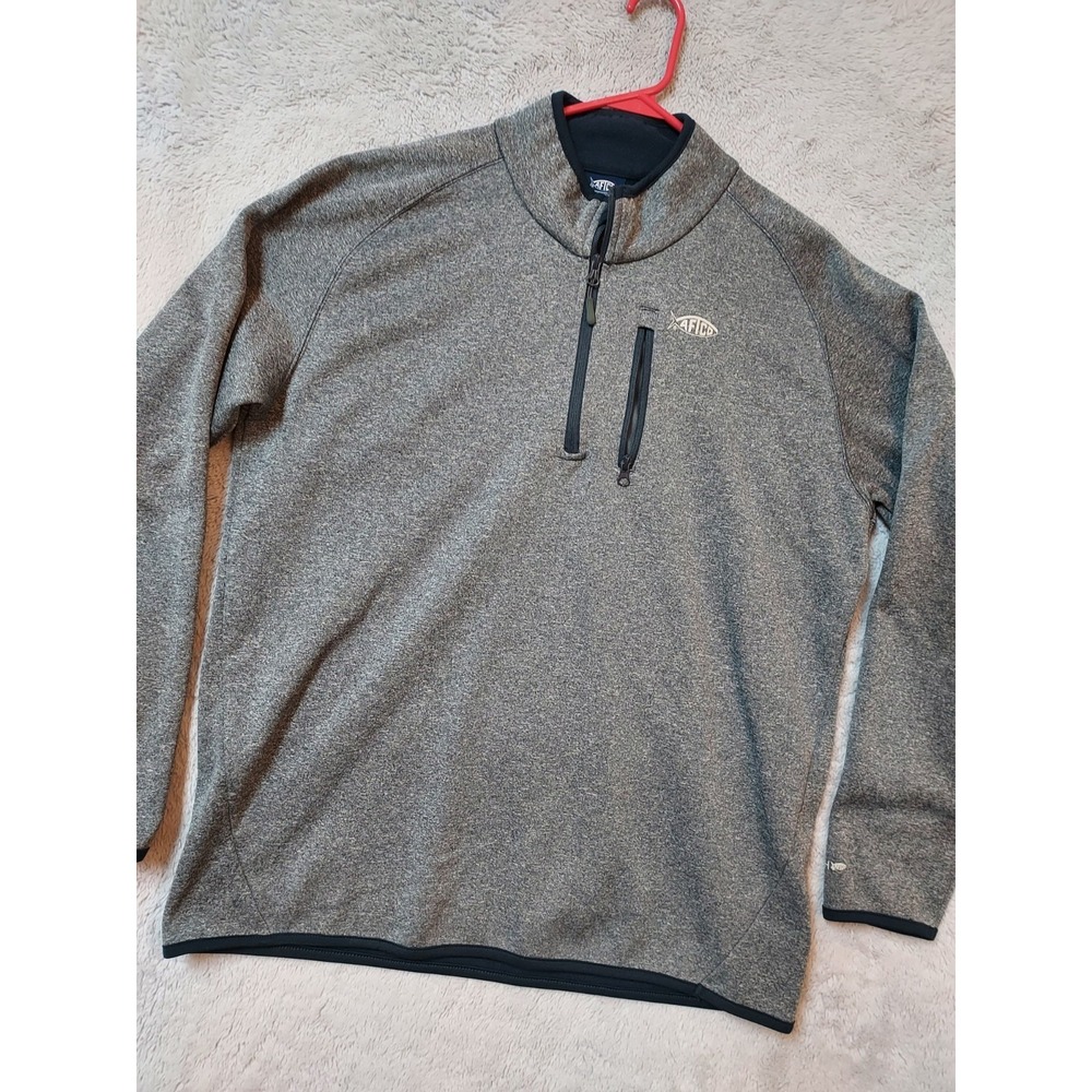 Aftco Sweater Mens Extra Large Quarter Zip Pullover Fleece Fishing Mock Neck XL